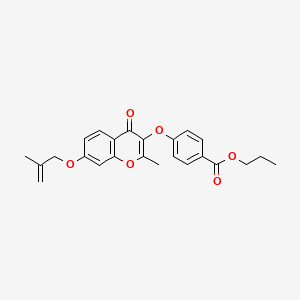 propyl 4-({2-methyl-7-[(2-methylprop-2-en-1-yl)oxy]-4-oxo-4H-chromen-3-yl}oxy)benzoate
