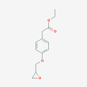 molecular formula C13H16O4 B027410 4-(Oxiranylmethoxy)benzeneacetic acid ethyl ester CAS No. 76805-25-9