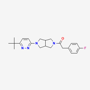 1-[2-(6-Tert-butylpyridazin-3-yl)-1,3,3a,4,6,6a-hexahydropyrrolo[3,4-c]pyrrol-5-yl]-2-(4-fluorophenyl)ethanone