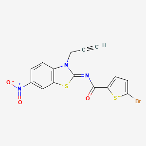 5-bromo-N-(6-nitro-3-prop-2-ynyl-1,3-benzothiazol-2-ylidene)thiophene-2-carboxamide