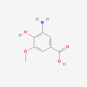 molecular formula C8H9NO4 B2741017 3-Amino-4-hydroxy-5-methoxybenzoic acid CAS No. 84211-28-9