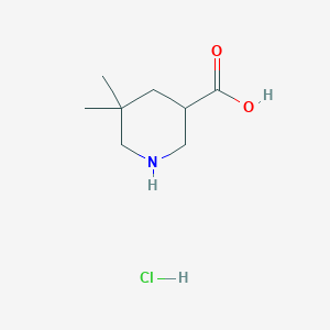 B2741021 5,5-Dimethylpiperidine-3-carboxylic acid;hydrochloride CAS No. 2361635-21-2