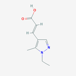 molecular formula C9H12N2O2 B2741032 (2E)-3-(1-ethyl-5-methyl-1H-pyrazol-4-yl)acrylic acid CAS No. 512809-25-5