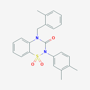 2-(3,4-dimethylphenyl)-4-(2-methylbenzyl)-2H-1,2,4-benzothiadiazin-3(4H)-one 1,1-dioxide