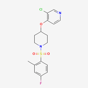 3-Chloro-4-((1-((4-fluoro-2-methylphenyl)sulfonyl)piperidin-4-yl)oxy)pyridine