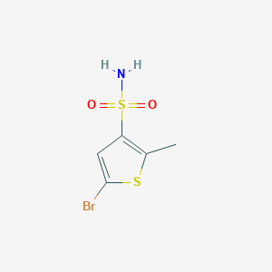 molecular formula C5H6BrNO2S2 B2741044 5-Bromo-2-methylthiophene-3-sulfonamide CAS No. 1469244-84-5