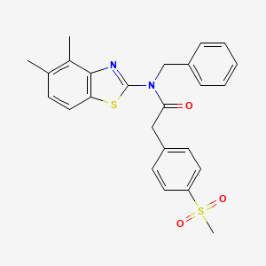 N-benzyl-N-(4,5-dimethylbenzo[d]thiazol-2-yl)-2-(4-(methylsulfonyl)phenyl)acetamide