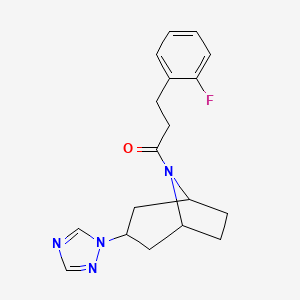 1-((1R,5S)-3-(1H-1,2,4-triazol-1-yl)-8-azabicyclo[3.2.1]octan-8-yl)-3-(2-fluorophenyl)propan-1-one