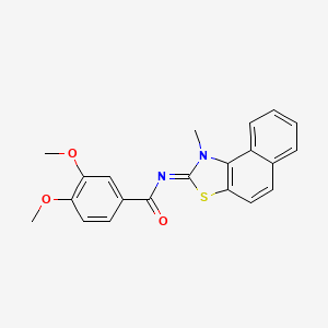 3,4-dimethoxy-N-(1-methylbenzo[e][1,3]benzothiazol-2-ylidene)benzamide