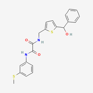 molecular formula C21H20N2O3S2 B2741072 N-({5-[hydroxy(phenyl)methyl]thiophen-2-yl}methyl)-N'-[3-(methylsulfanyl)phenyl]ethanediamide CAS No. 1798024-61-9
