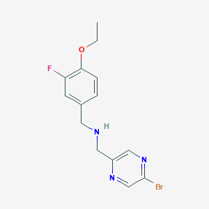 [(5-Bromopyrazin-2-yl)methyl][(4-ethoxy-3-fluorophenyl)methyl]amine
