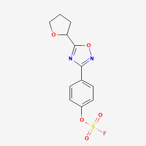 3-(4-Fluorosulfonyloxyphenyl)-5-(oxolan-2-yl)-1,2,4-oxadiazole