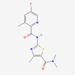 N-[5-(dimethylcarbamoyl)-4-methyl-1,3-thiazol-2-yl]-5-fluoro-3-methylpyridine-2-carboxamide