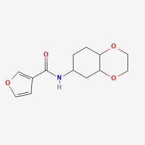 molecular formula C13H17NO4 B2741076 N-(octahydrobenzo[b][1,4]dioxin-6-yl)furan-3-carboxamide CAS No. 1902957-27-0