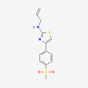 molecular formula C13H14N2O2S2 B2741122 4-(4-methanesulfonylphenyl)-N-(prop-2-en-1-yl)-1,3-thiazol-2-amine CAS No. 851398-29-3