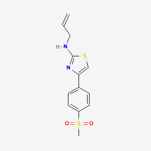 molecular formula C13H14N2O2S2 B2741122 N-allyl-4-[4-(methylsulfonyl)phenyl]-1,3-thiazol-2-amine CAS No. 851398-29-3