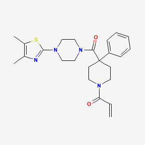 1-[4-[4-(4,5-Dimethyl-1,3-thiazol-2-yl)piperazine-1-carbonyl]-4-phenylpiperidin-1-yl]prop-2-en-1-one