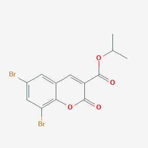 molecular formula C13H10Br2O4 B2741132 异丙基 6,8-二溴-2-氧代-2H-咔喱-3-甲酸酯 CAS No. 326887-37-0