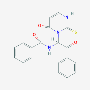 molecular formula C19H15N3O3S B274115 N-[2-oxo-1-(4-oxo-2-sulfanylidene-1H-pyrimidin-3-yl)-2-phenylethyl]benzamide 