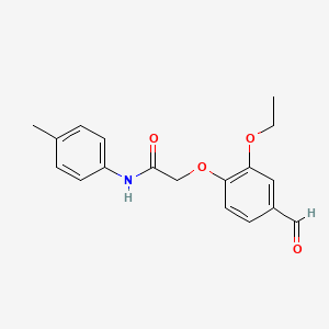 molecular formula C18H19NO4 B2741175 2-(2-ethoxy-4-formylphenoxy)-N-(4-methylphenyl)acetamide CAS No. 247592-65-0