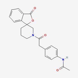 B2741179 N-(4-(2-oxo-2-(3-oxo-3H-spiro[isobenzofuran-1,3'-piperidin]-1'-yl)ethyl)phenyl)acetamide CAS No. 1705971-50-1