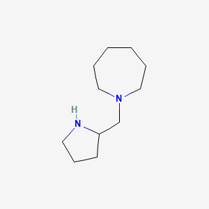 molecular formula C11H22N2 B2741223 1-(Pyrrolidin-2-ylmethyl)azepane CAS No. 881040-13-7