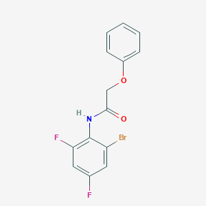 molecular formula C14H10BrF2NO2 B2741270 N-(6-Bromo-2,4-difluorophenyl)-2-phenoxyethanamide CAS No. 895370-42-0