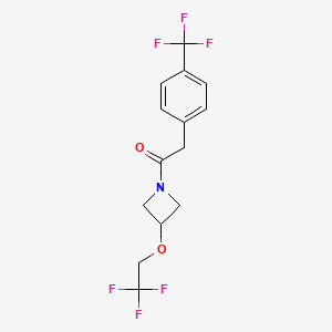 1-(3-(2,2,2-Trifluoroethoxy)azetidin-1-yl)-2-(4-(trifluoromethyl)phenyl)ethanone