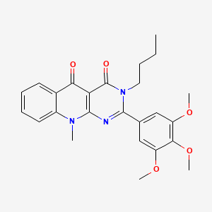 3-butyl-10-methyl-2-(3,4,5-trimethoxyphenyl)pyrimido[4,5-b]quinoline-4,5(3H,10H)-dione