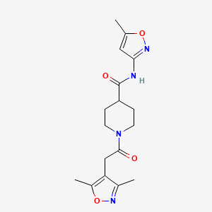 1-(2-(3,5-dimethylisoxazol-4-yl)acetyl)-N-(5-methylisoxazol-3-yl)piperidine-4-carboxamide