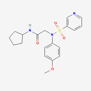 molecular formula C19H23N3O4S B2741310 N-cyclopentyl-2-(N-(4-methoxyphenyl)pyridine-3-sulfonamido)acetamide CAS No. 1021074-87-2