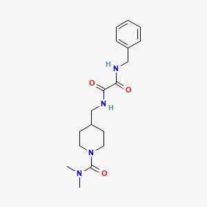 molecular formula C18H26N4O3 B2741333 N1-benzyl-N2-((1-(dimethylcarbamoyl)piperidin-4-yl)methyl)oxalamide CAS No. 2034284-27-8