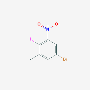 molecular formula C7H5BrINO2 B2741344 5-Bromo-2-iodo-3-nitrotoluene CAS No. 1160573-71-6