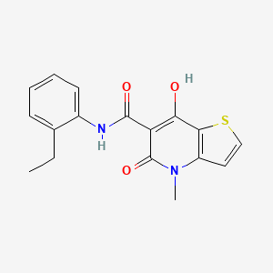 molecular formula C17H16N2O3S B2741360 N-(2-ethylphenyl)-7-hydroxy-4-methyl-5-oxo-4H,5H-thieno[3,2-b]pyridine-6-carboxamide CAS No. 1251629-82-9
