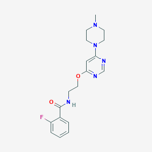 2-fluoro-N-(2-((6-(4-methylpiperazin-1-yl)pyrimidin-4-yl)oxy)ethyl)benzamide