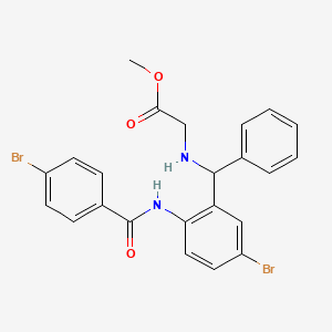 Methyl 2-(((5-bromo-2-(4-bromobenzamido)phenyl)(phenyl)methyl)amino)acetate