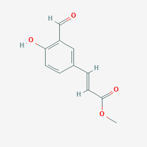 molecular formula C11H10O4 B2741365 methyl (2E)-3-(3-formyl-4-hydroxyphenyl)acrylate CAS No. 417712-26-6