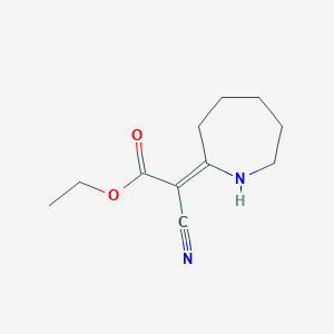 molecular formula C11H16N2O2 B2741369 ethyl (2E)-azepan-2-ylidene(cyano)ethanoate CAS No. 103639-93-6