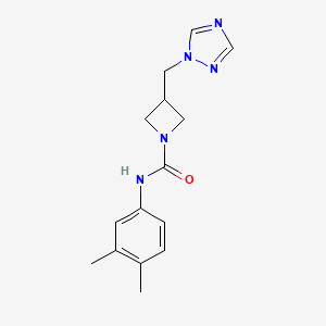 N-(3,4-Dimethylphenyl)-3-(1,2,4-triazol-1-ylmethyl)azetidine-1-carboxamide