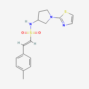 (E)-N-(1-(thiazol-2-yl)pyrrolidin-3-yl)-2-(p-tolyl)ethenesulfonamide