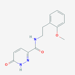 molecular formula C14H15N3O3 B2741422 N-(2-methoxyphenethyl)-6-oxo-1,6-dihydropyridazine-3-carboxamide CAS No. 899956-92-4