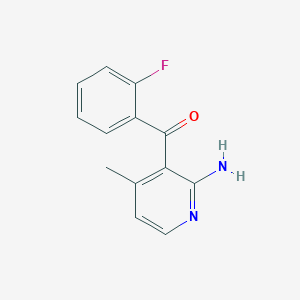 molecular formula C13H11FN2O B2741426 3-(2-Fluorobenzoyl)-4-methylpyridin-2-amine CAS No. 1485012-11-0