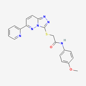 molecular formula C19H16N6O2S B2741455 N-(4-methoxyphenyl)-2-{[6-(pyridin-2-yl)-[1,2,4]triazolo[4,3-b]pyridazin-3-yl]sulfanyl}acetamide CAS No. 891103-80-3