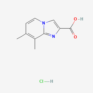 molecular formula C10H11ClN2O2 B2741473 7,8-Dimethylimidazo[1,2-a]pyridine-2-carboxylic acid;hydrochloride CAS No. 2361643-92-5