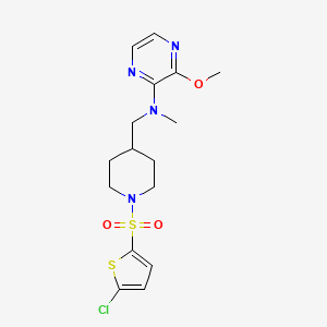 molecular formula C16H21ClN4O3S2 B2741549 N-({1-[(5-chlorothiophen-2-yl)sulfonyl]piperidin-4-yl}methyl)-3-methoxy-N-methylpyrazin-2-amine CAS No. 2380171-02-6