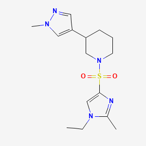 1-(1-Ethyl-2-methylimidazol-4-yl)sulfonyl-3-(1-methylpyrazol-4-yl)piperidine