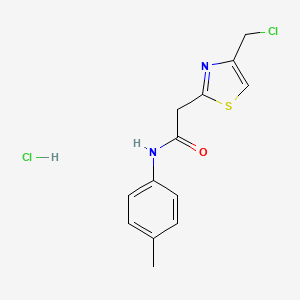 2-[4-(chloromethyl)-1,3-thiazol-2-yl]-N-(4-methylphenyl)acetamide hydrochloride