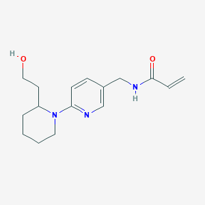 molecular formula C16H23N3O2 B2741588 N-({6-[2-(2-hydroxyethyl)piperidin-1-yl]pyridin-3-yl}methyl)prop-2-enamide CAS No. 2411308-43-3