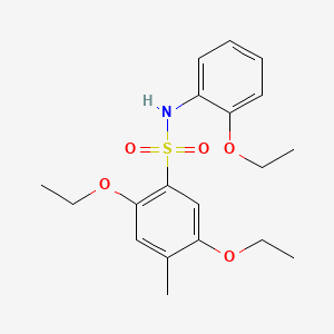 molecular formula C19H25NO5S B2741622 2,5-diethoxy-N-(2-ethoxyphenyl)-4-methylbenzenesulfonamide CAS No. 1018159-48-2