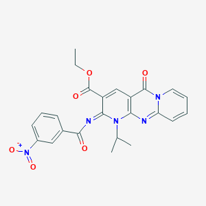 B2741623 (Z)-ethyl 1-isopropyl-2-((3-nitrobenzoyl)imino)-5-oxo-2,5-dihydro-1H-dipyrido[1,2-a:2',3'-d]pyrimidine-3-carboxylate CAS No. 534566-84-2